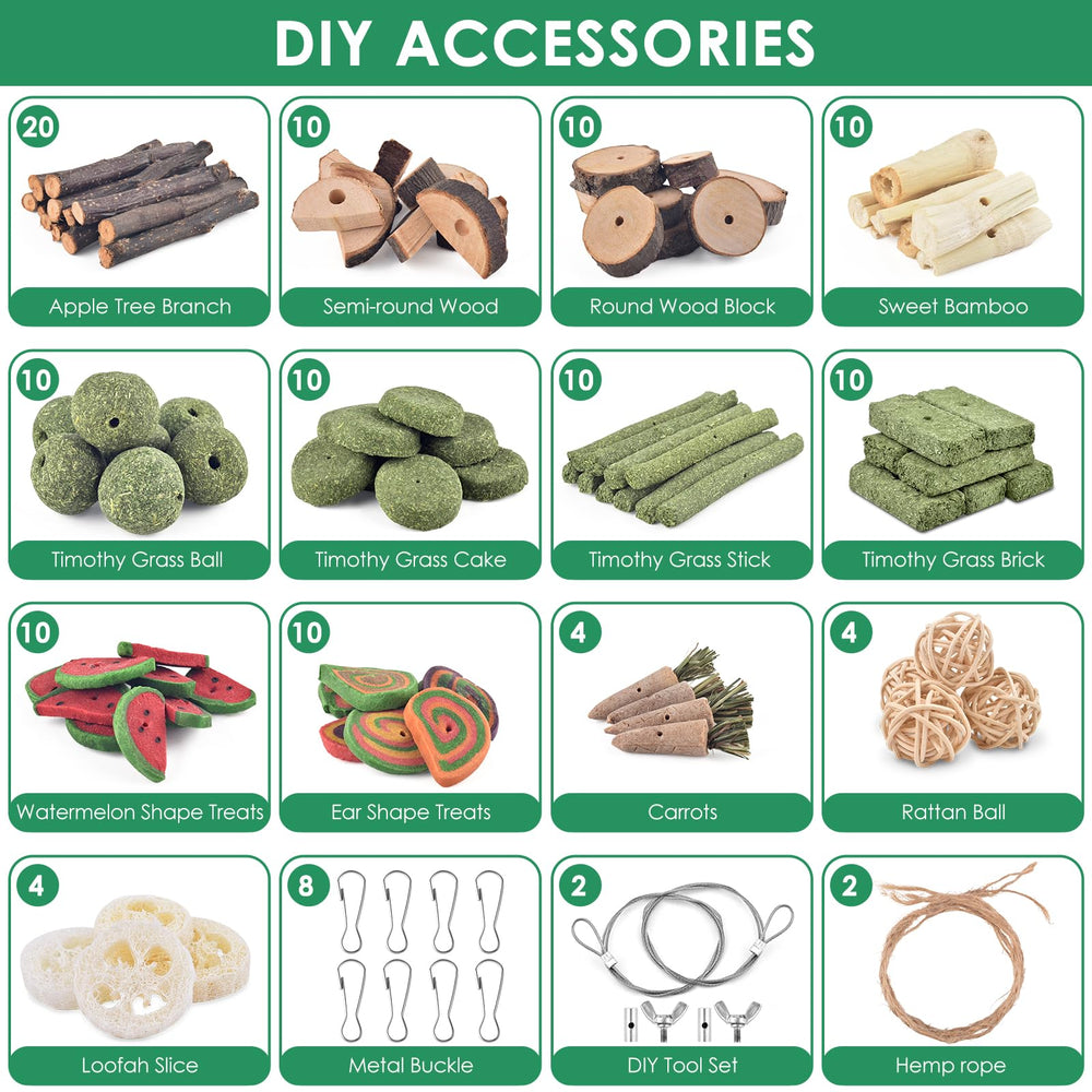 KATUMO semi-round wood blocks offer varied gnaw textures