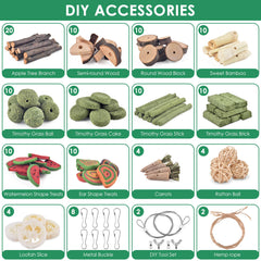 KATUMO semi-round wood blocks offer varied gnaw textures