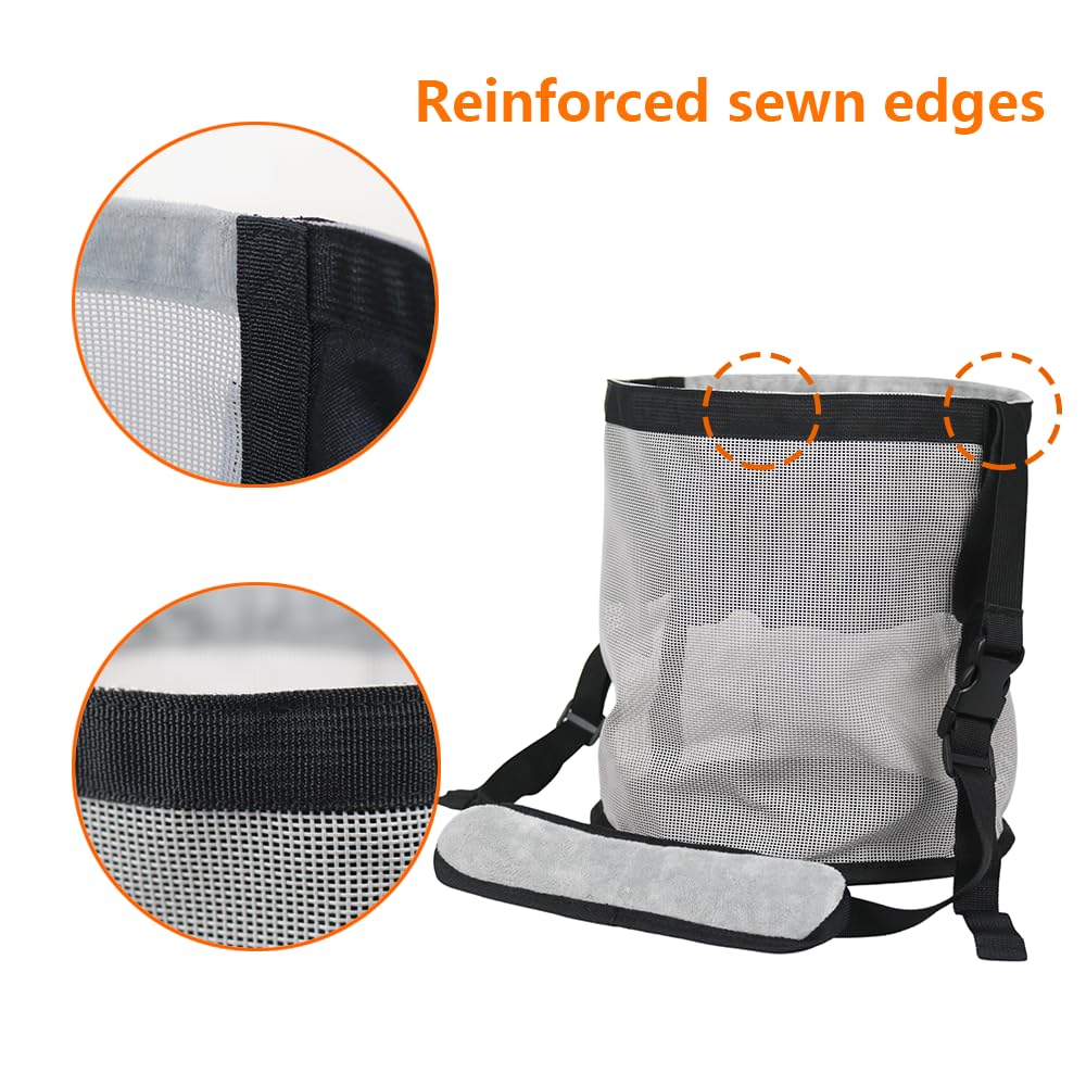 Kaulhp horse feed bag pack of two with blue and grey colors for versatile use.