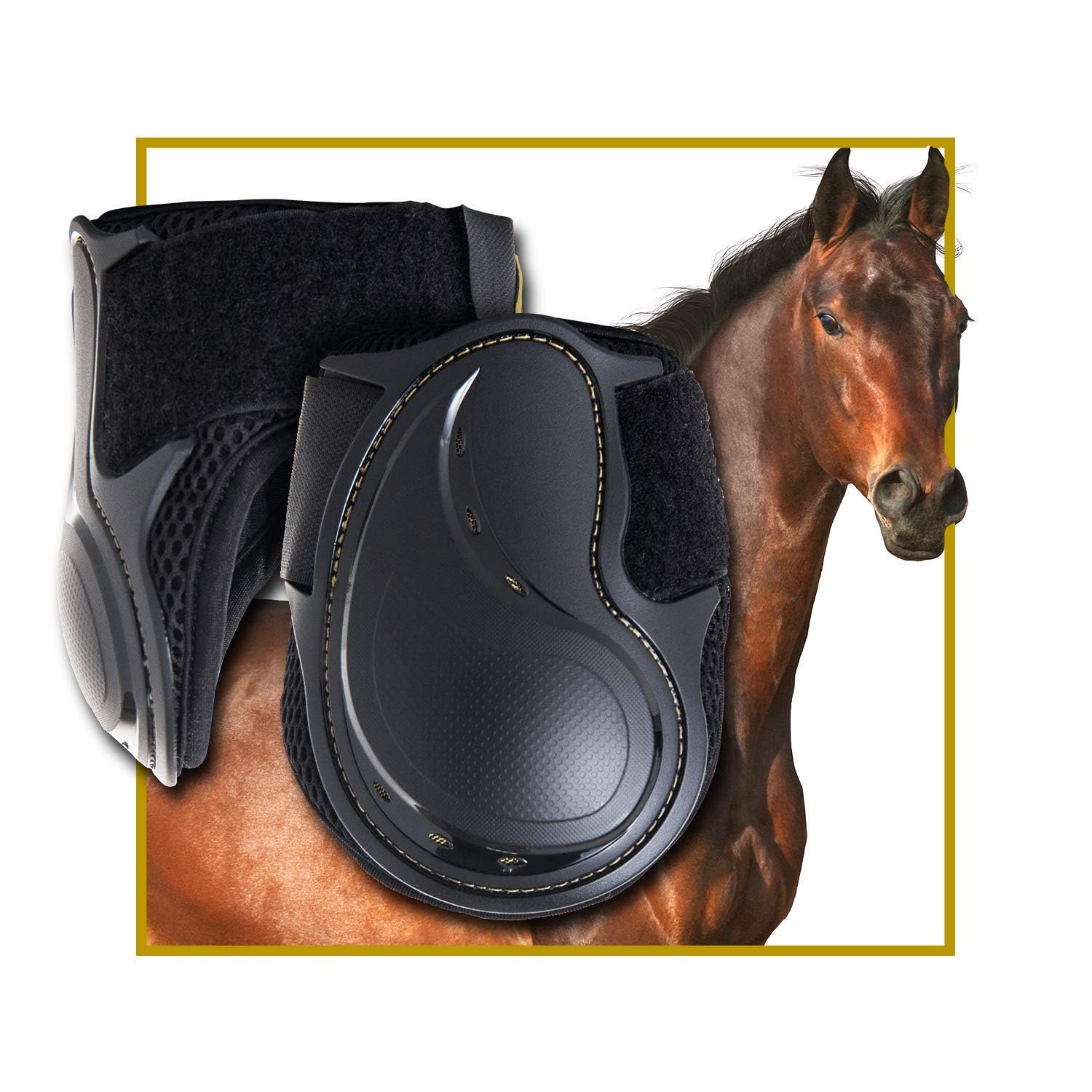Kavallerie Classic Fetlock Boots provide hind leg protection during tight turns.