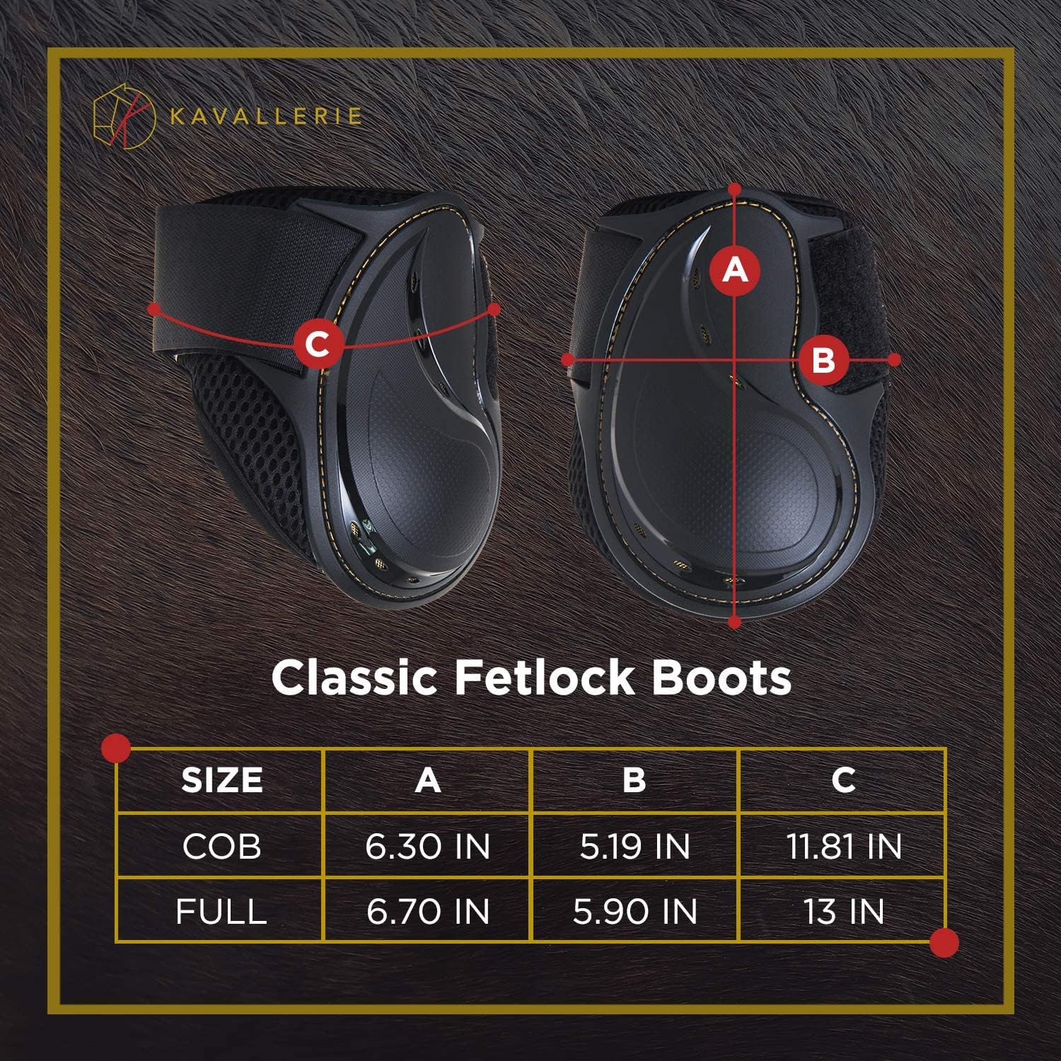 Kavallerie Classic Fetlock Boots are lightweight for all-day wear and comfort.