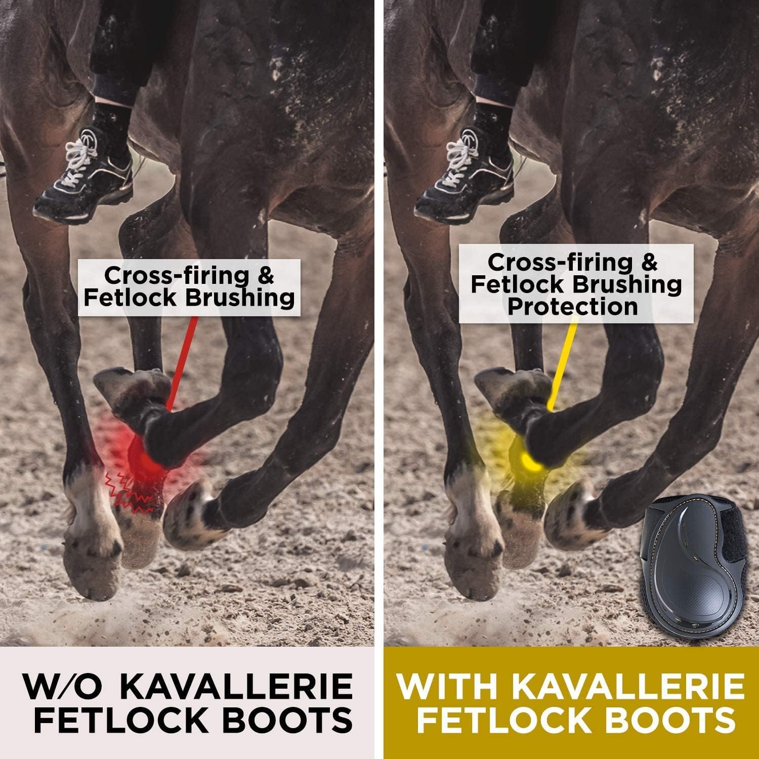 Kavallerie Classic Fetlock Boots quick-drying design supports fast turnaround after rides.
