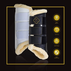 Kavallerie Dressage Boots fleece lining close-up demonstrates comfort and reduced rubbing.