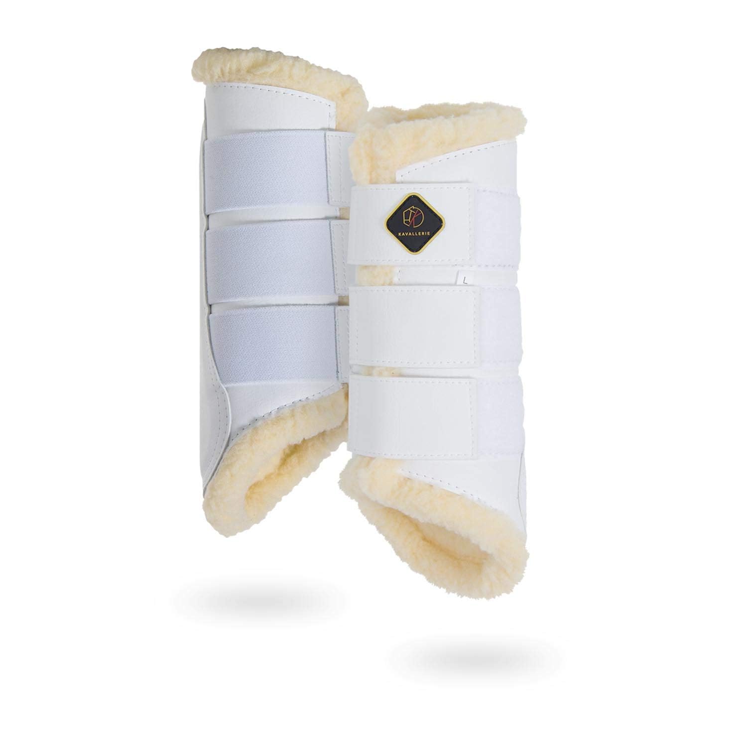 Kavallerie Dressage Boots outside view highlights durable faux leather protection for horse legs.