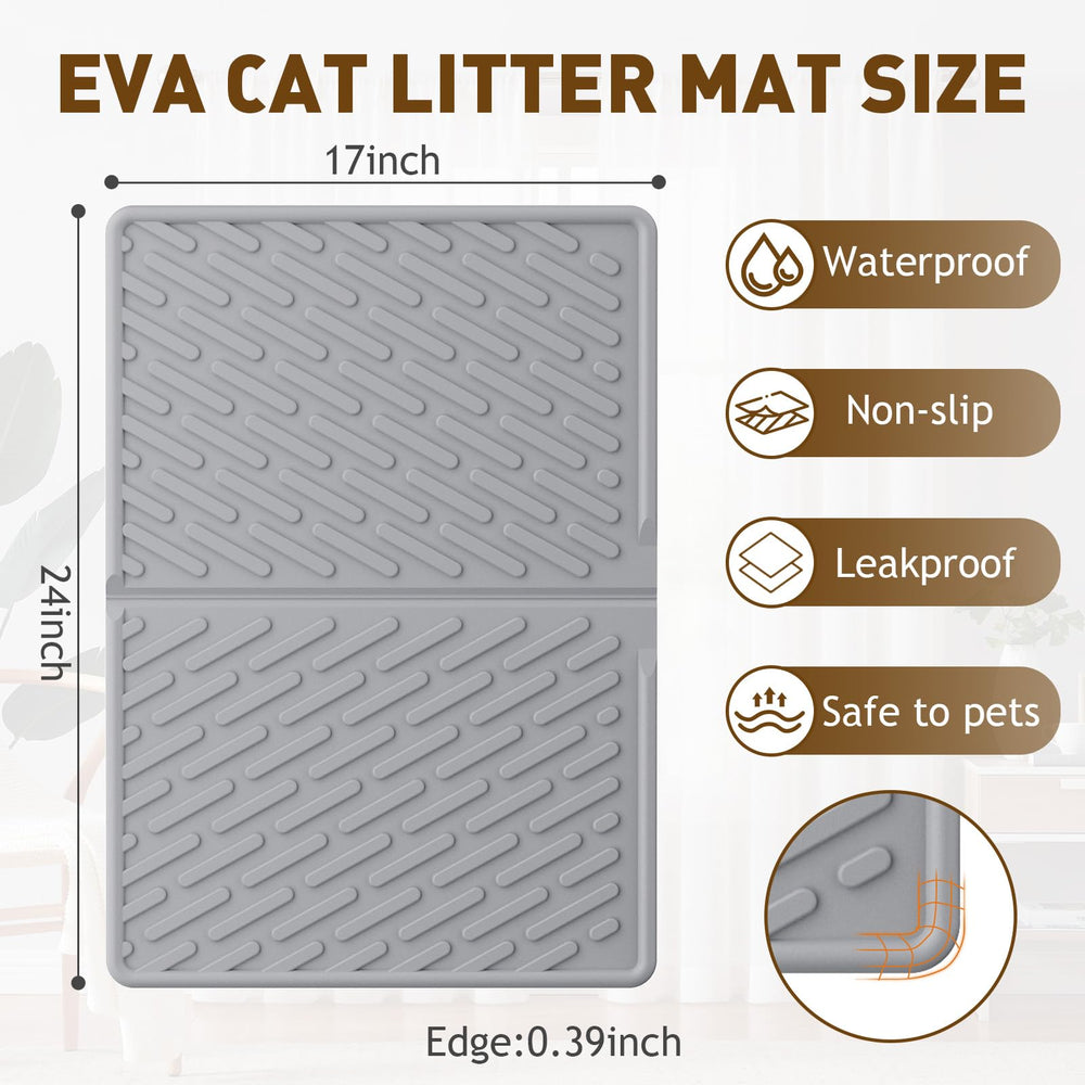 Kaxionage litter mat easy-clean surface for quick maintenance.