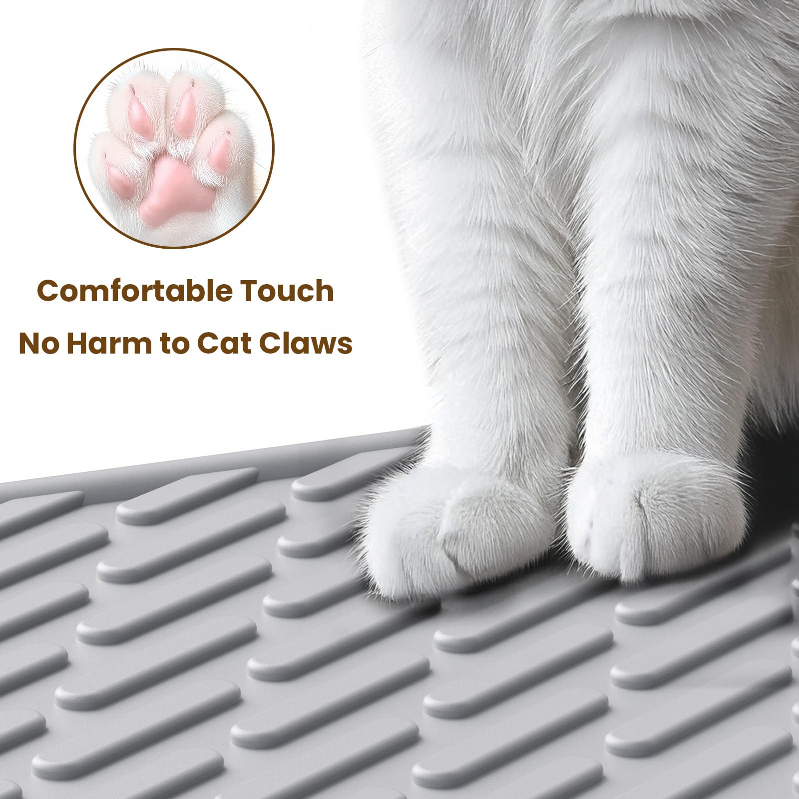 Kaxionage cat litter mat lightweight EVA enables easy transport on trips.