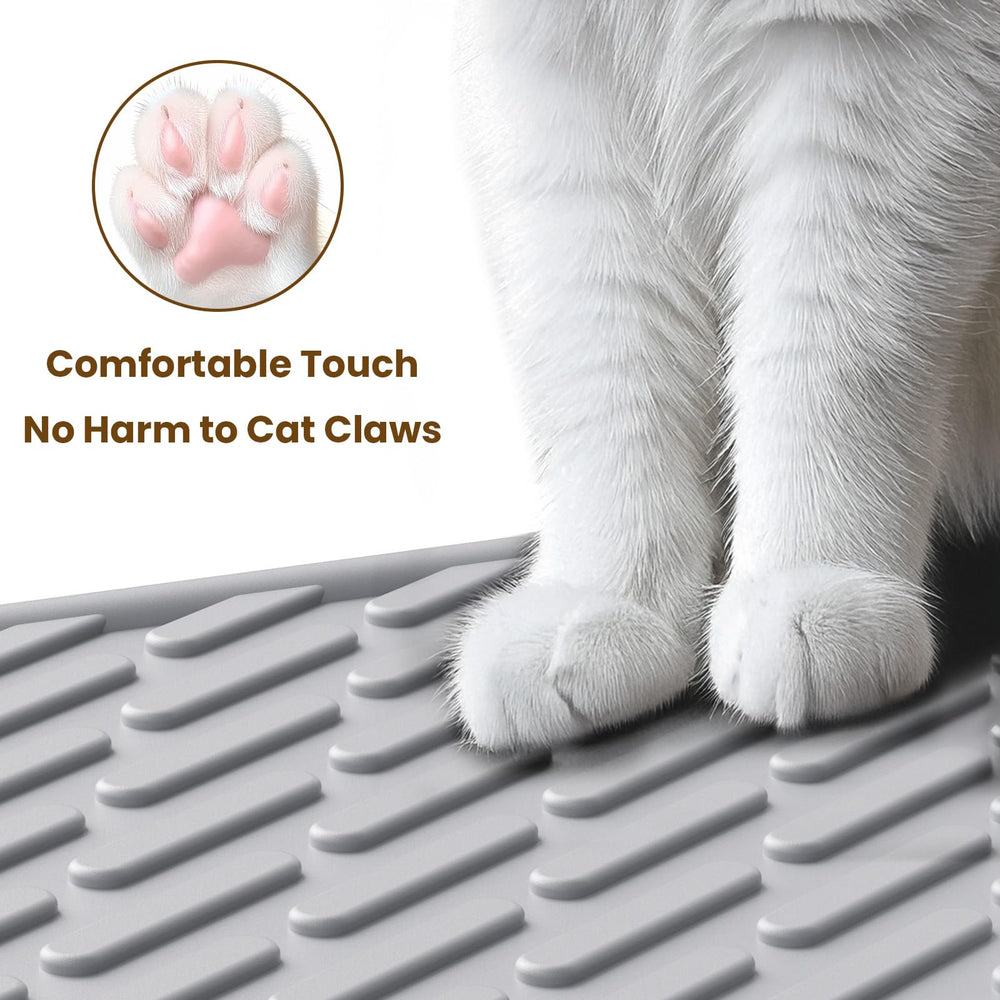 Kaxionage cat litter mat lightweight EVA enables easy transport on trips.