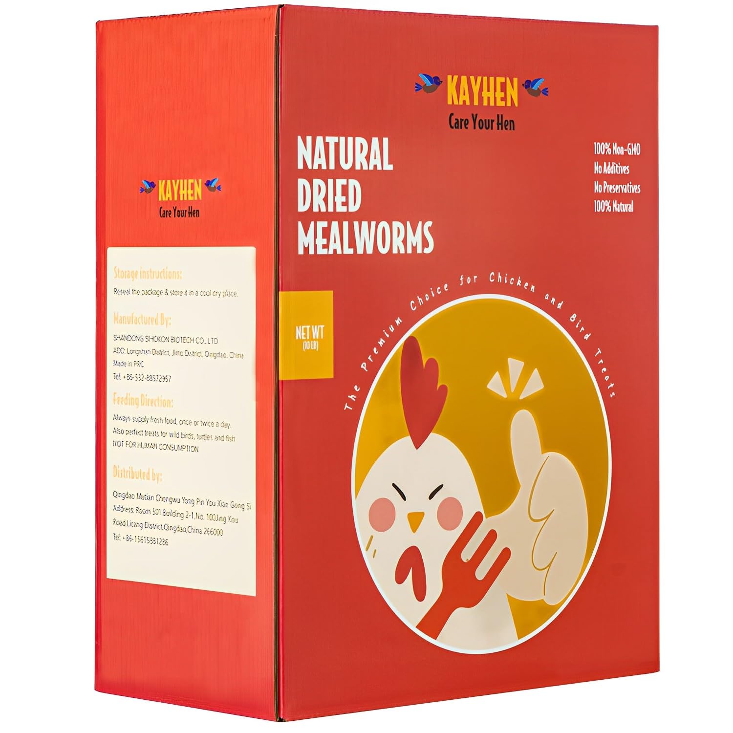 KAYHEN dried mealworms in bag open for easy feeding