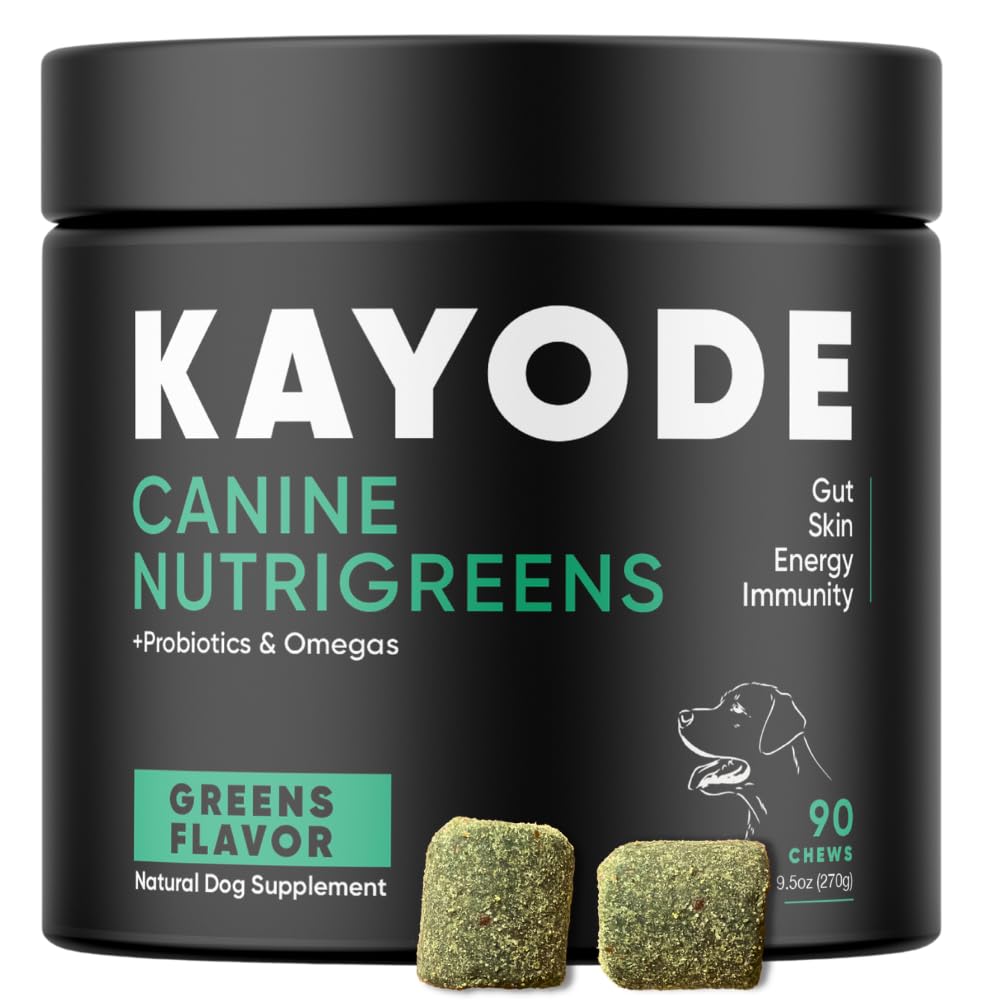 Kayode NutriGreens dog chews close-up for easy daily vitamins.