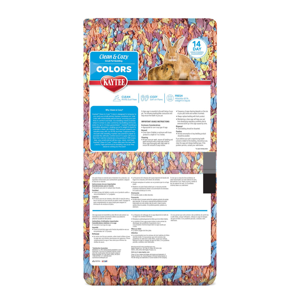 Kaytee Clean & Cozy Colors premium paper softness closeup.