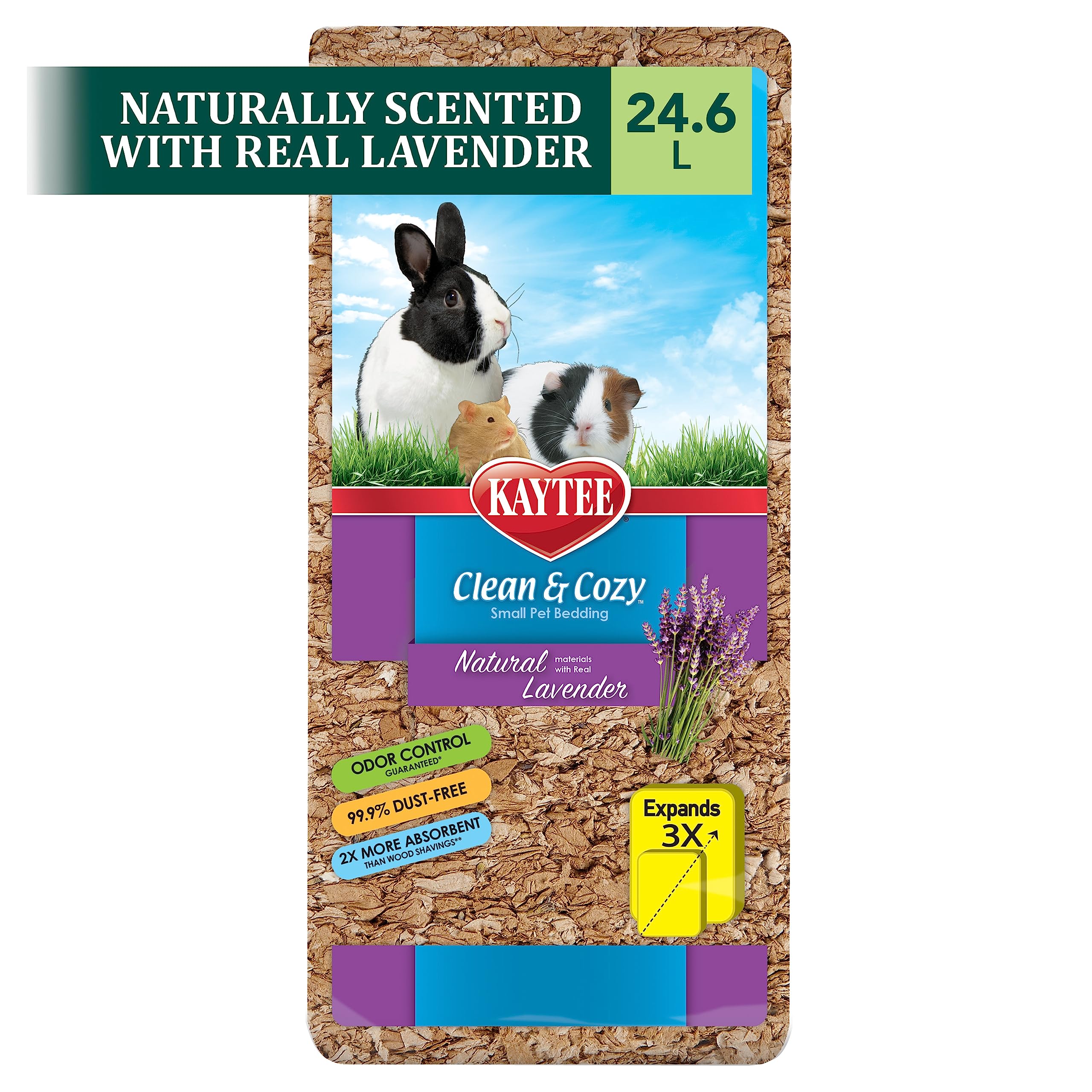 Kaytee Clean and Cozy Lavender Bedding demonstrates high absorbency in a test.