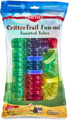 Kaytee CritterTrail Fun-Nels 8pk tubes expand habitats for hamsters, gerbils, or mice.