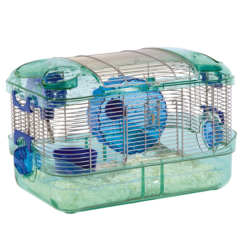 Kaytee CritterTrail Quick Clean Habitat roof access door for easy observation.