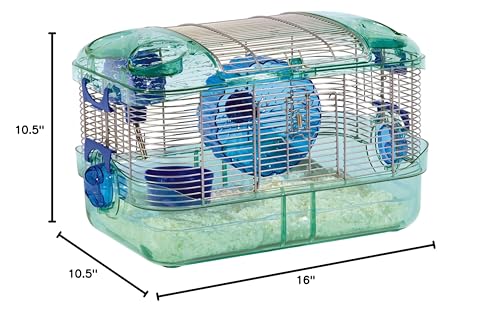 Kaytee CritterTrail Quick Clean Habitat size compatibility for small pets like hamsters.