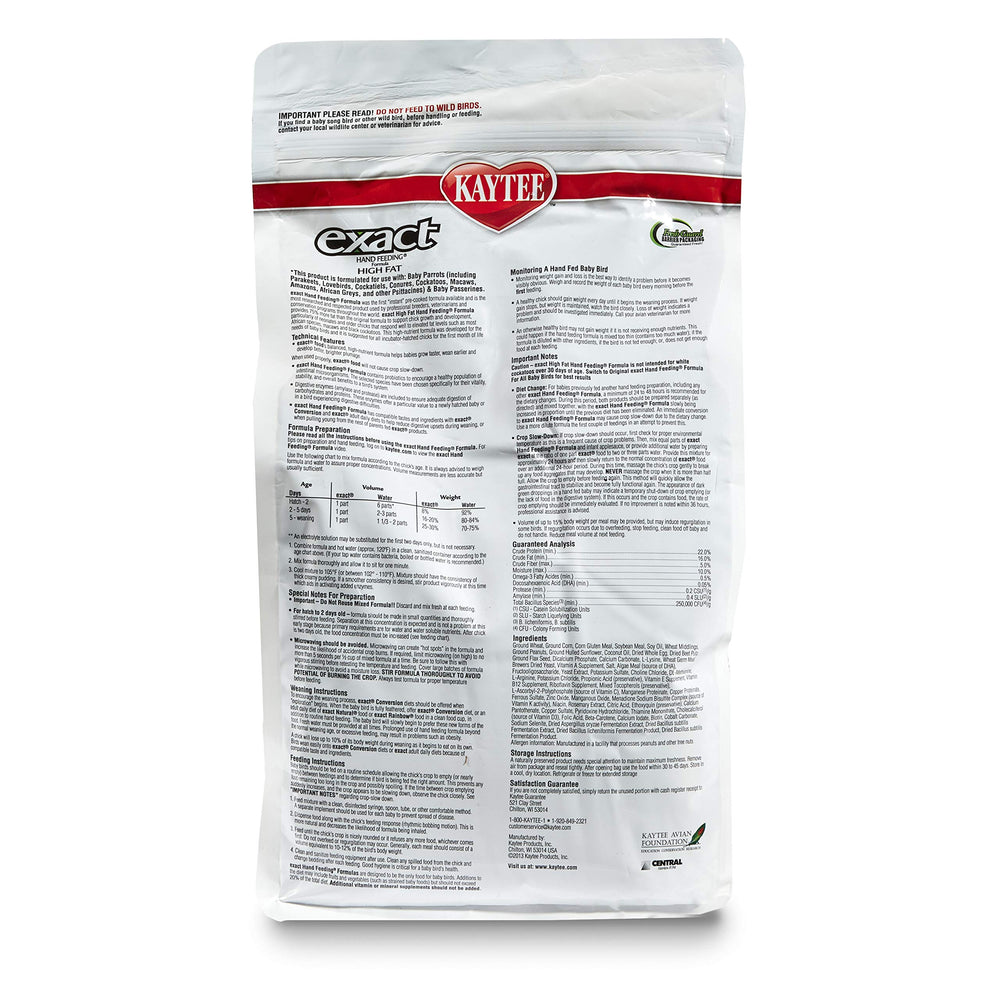 Kaytee Exact Hand Feeding formula powder being prepared for incubator-hatched chicks