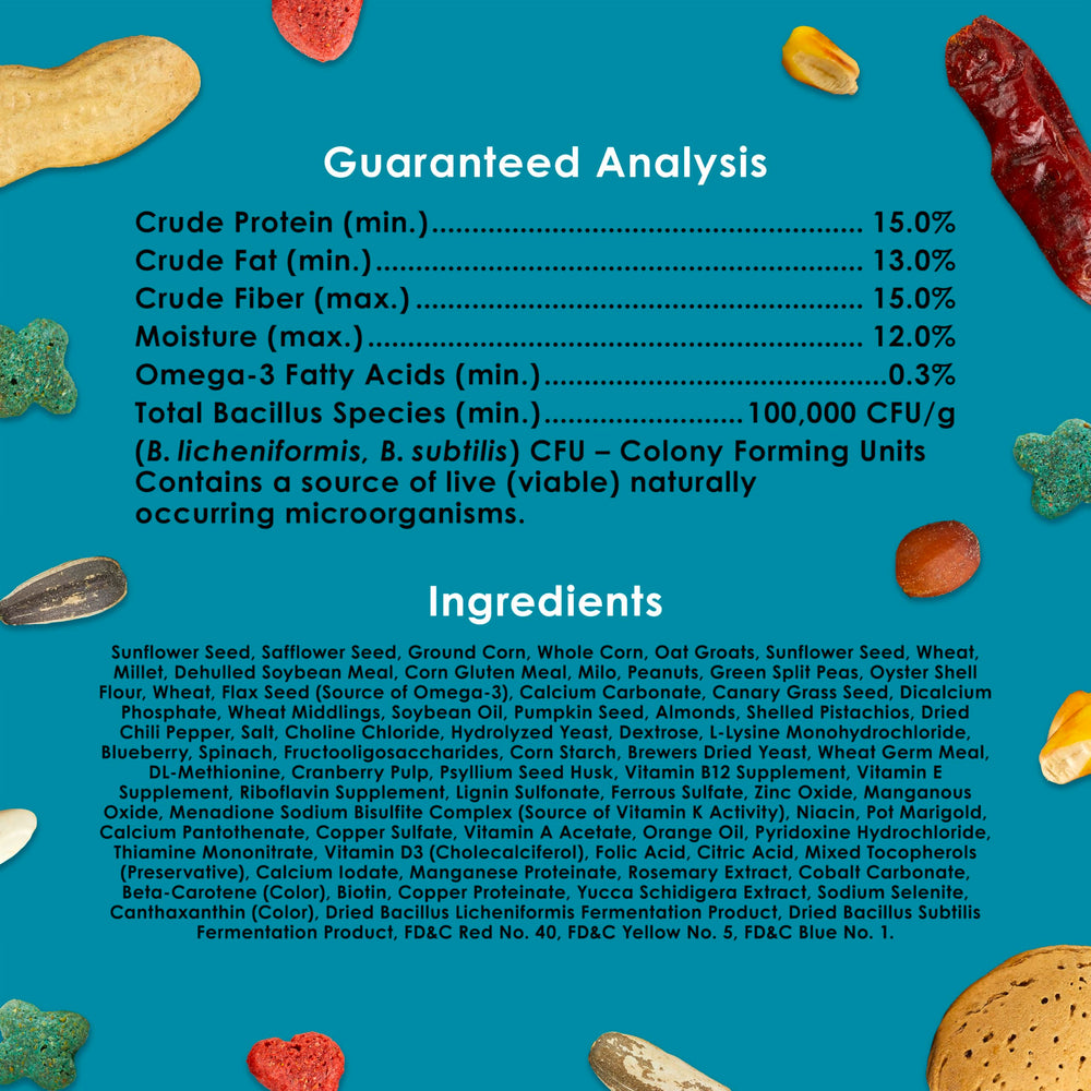 Kaytee Forti-Diet Pro Health parrot textured kibble close-up