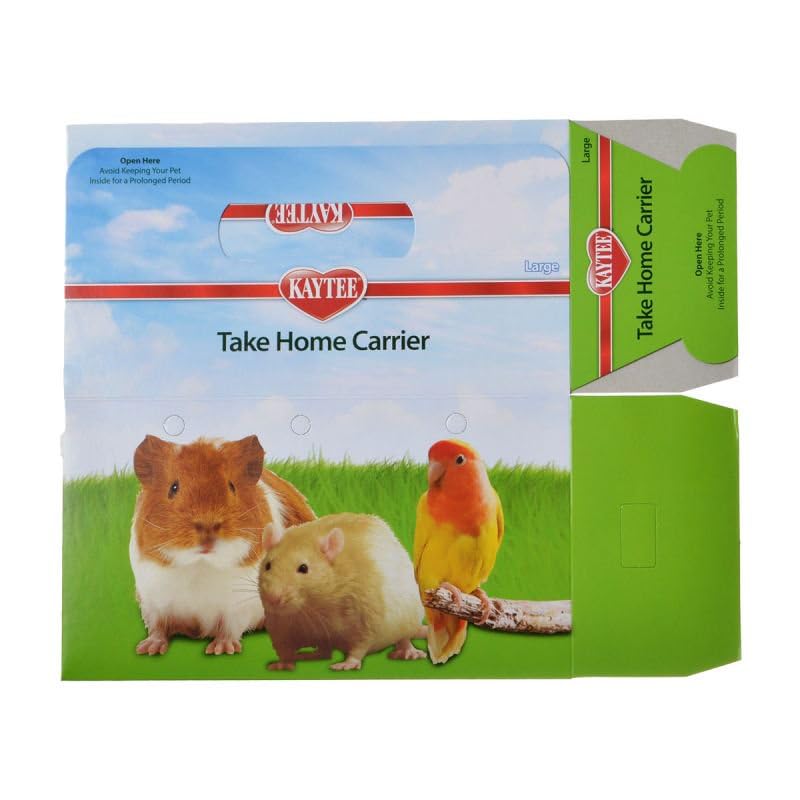 Kaytee Take-Home Box Large interlocking panels emphasize durable construction and secure shipment for small animals