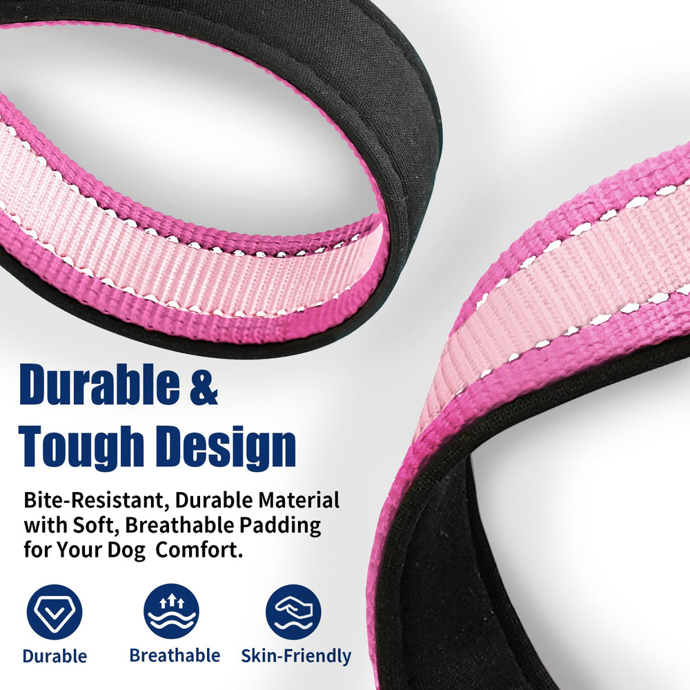 Kazazoo Adjustable dog collar pink-l ensures a snug, grow-with-dog fit.