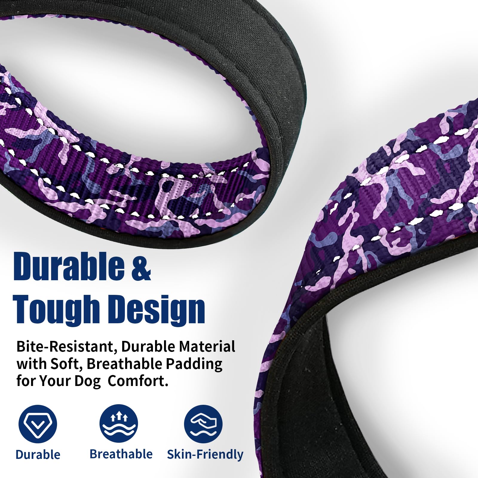 Kazazoo Adjustable Nylon Collar fits puppies to large dogs with comfortable fit.
