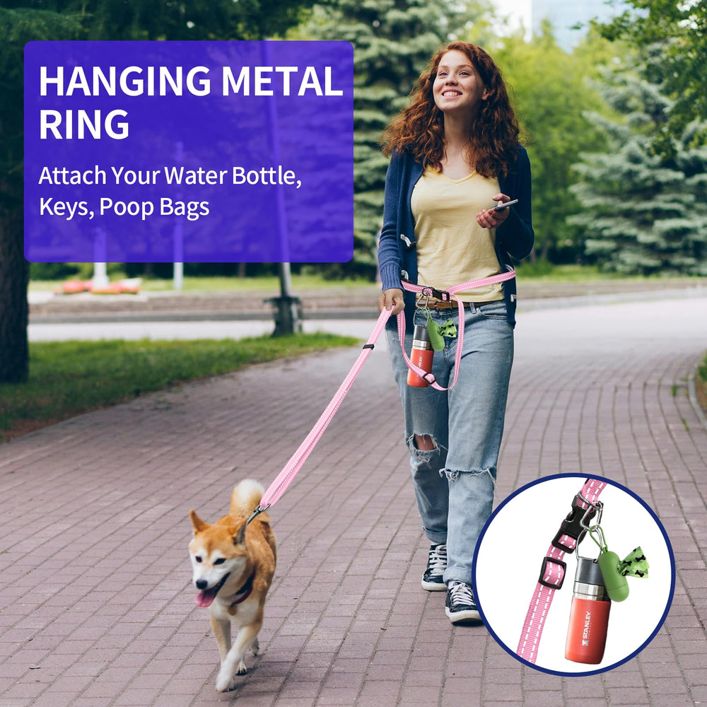 Kazazoo hands-free leash ballistic nylon close-up underscores durable construction.