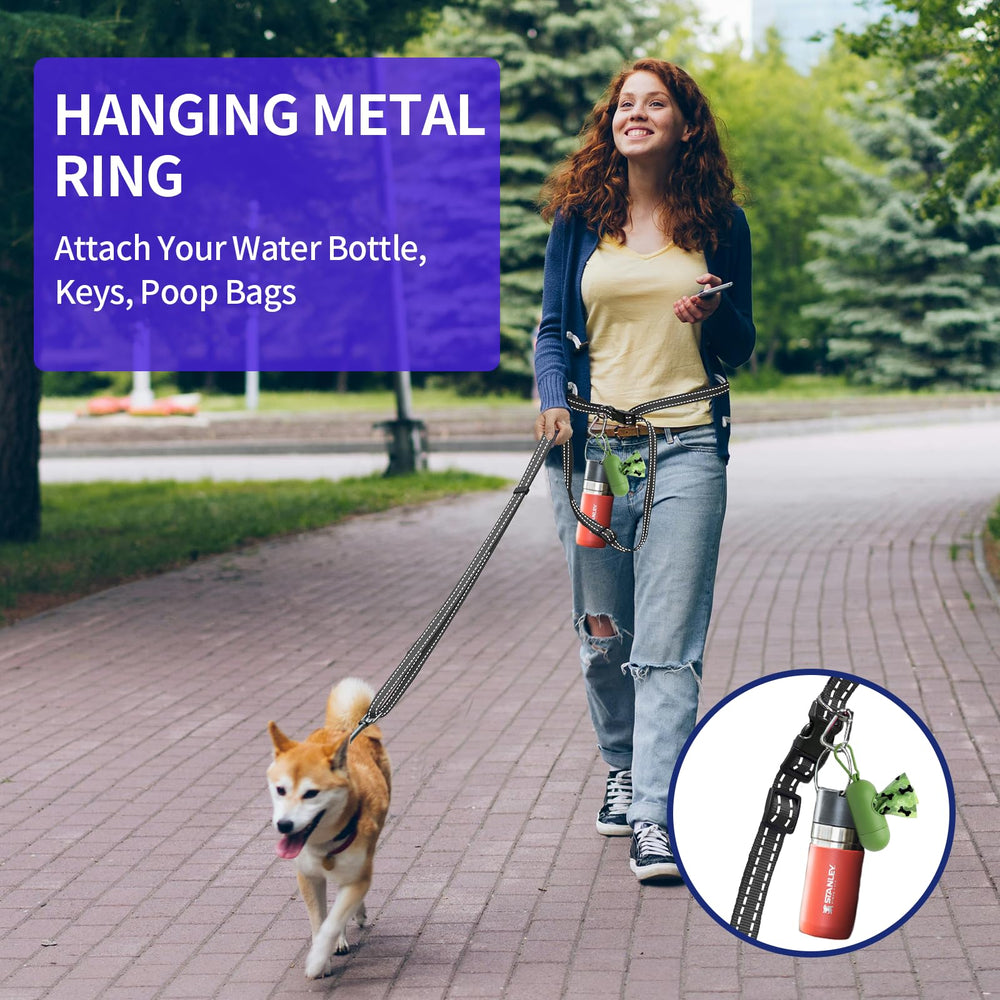 Kazazoo hands-free leash reflective-strips increasing night visibility