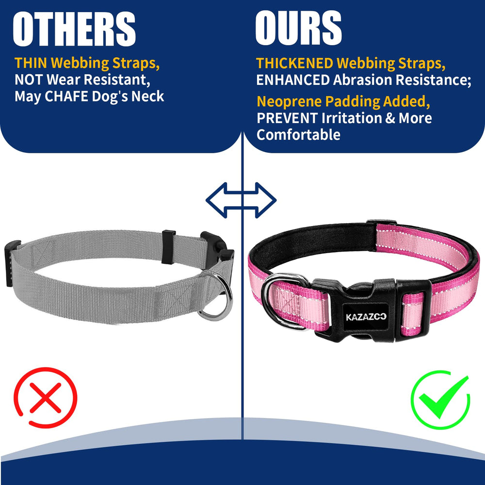 Kazazoo Quick-snap buckle collar pink-l easy to put on.