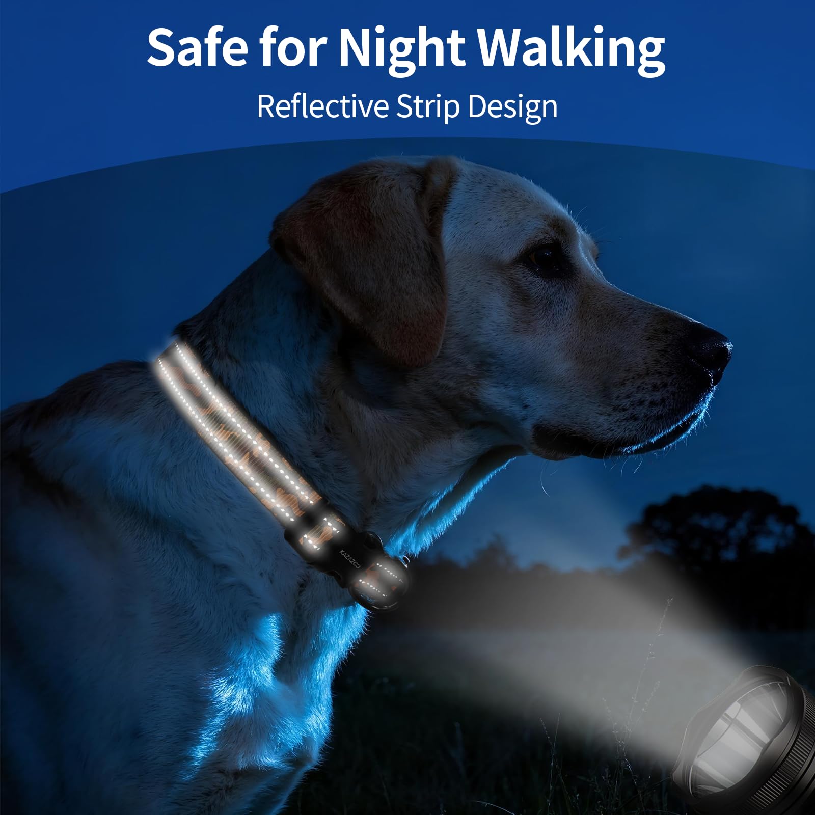Kazazoo Collar close-up shows abrasion-resistant fabric for daily wear.