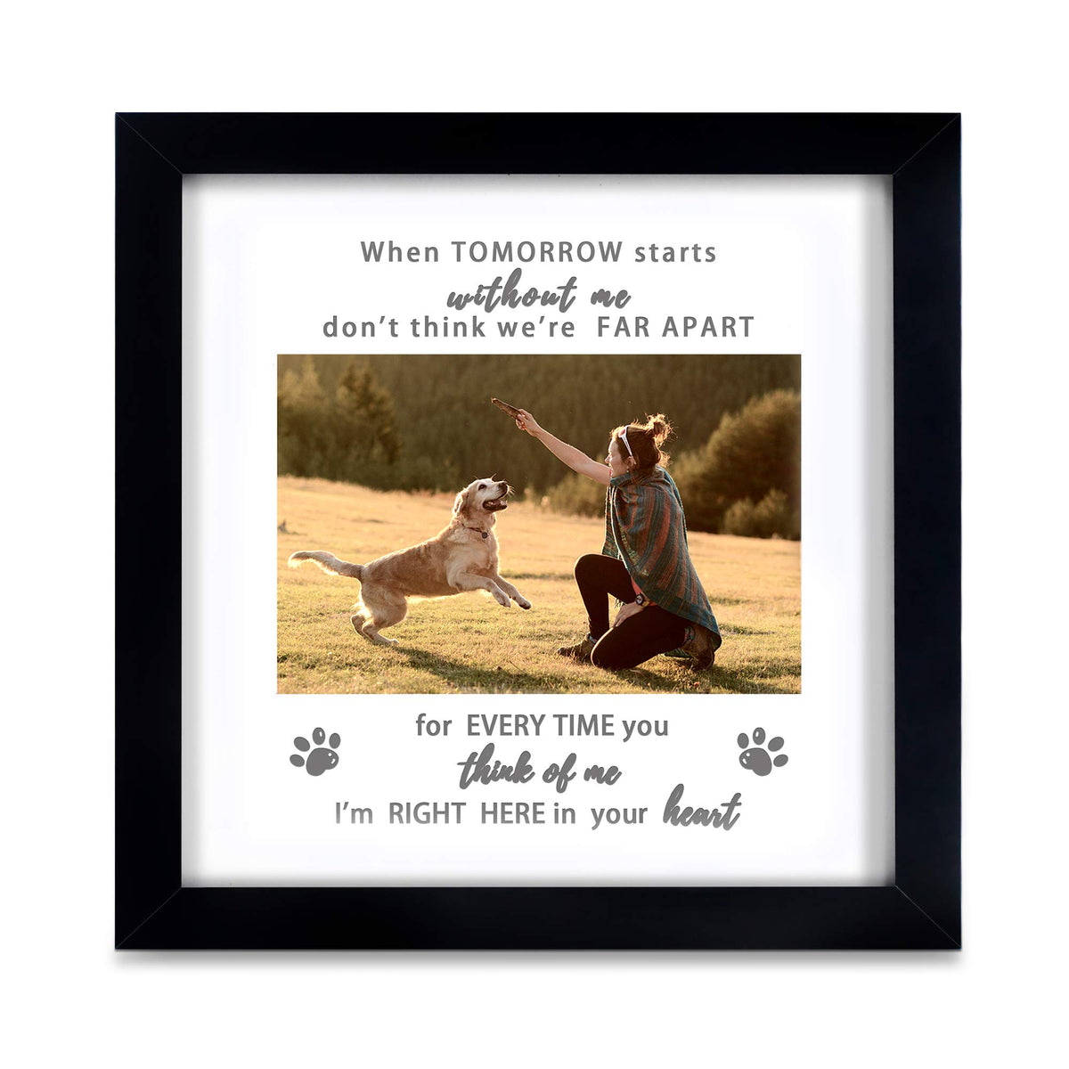 KCRasan memorial frame dog photo for comfort and cherished memories
