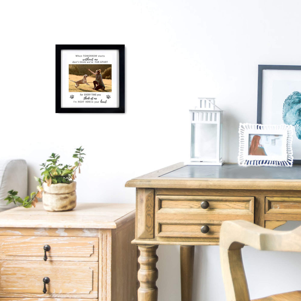 KCRasan memorial frame matte-black finish complements rooms while preserving memories