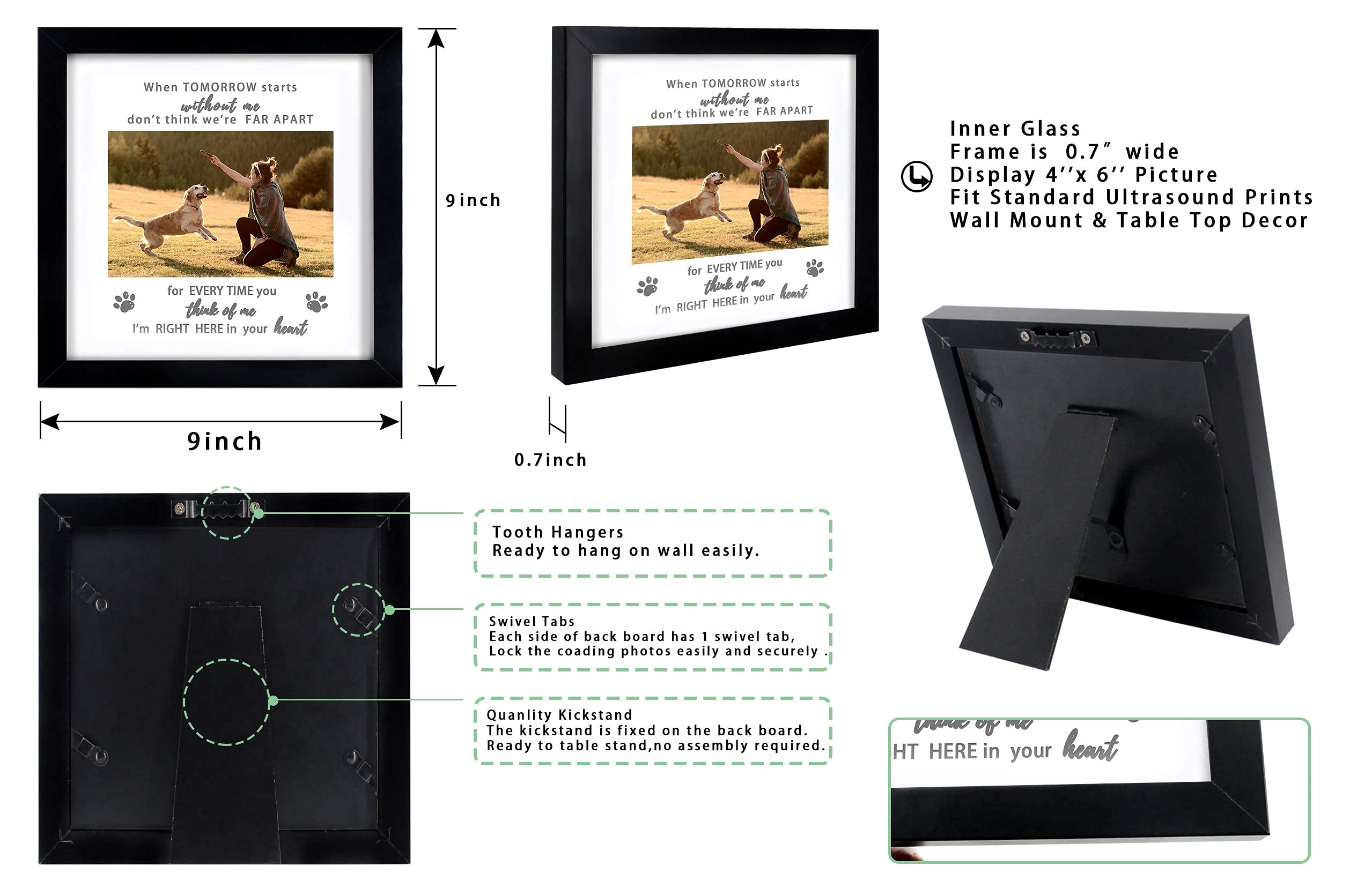 KCRasan memorial frame clear plexiglass protects memories