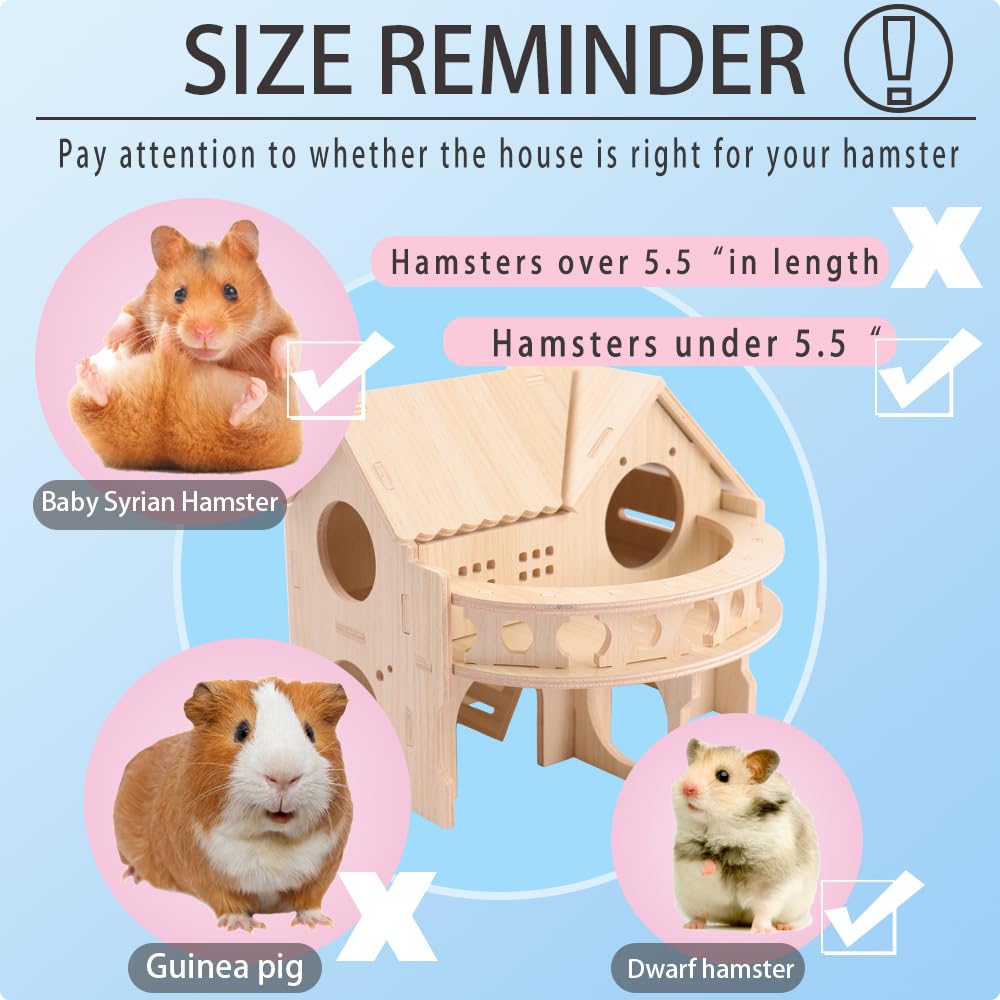 Kcrygogo hamster house easy assembly for quick setup