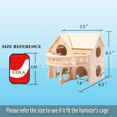 Kcrygogo hamster house natural wood safe for chewing and instincts