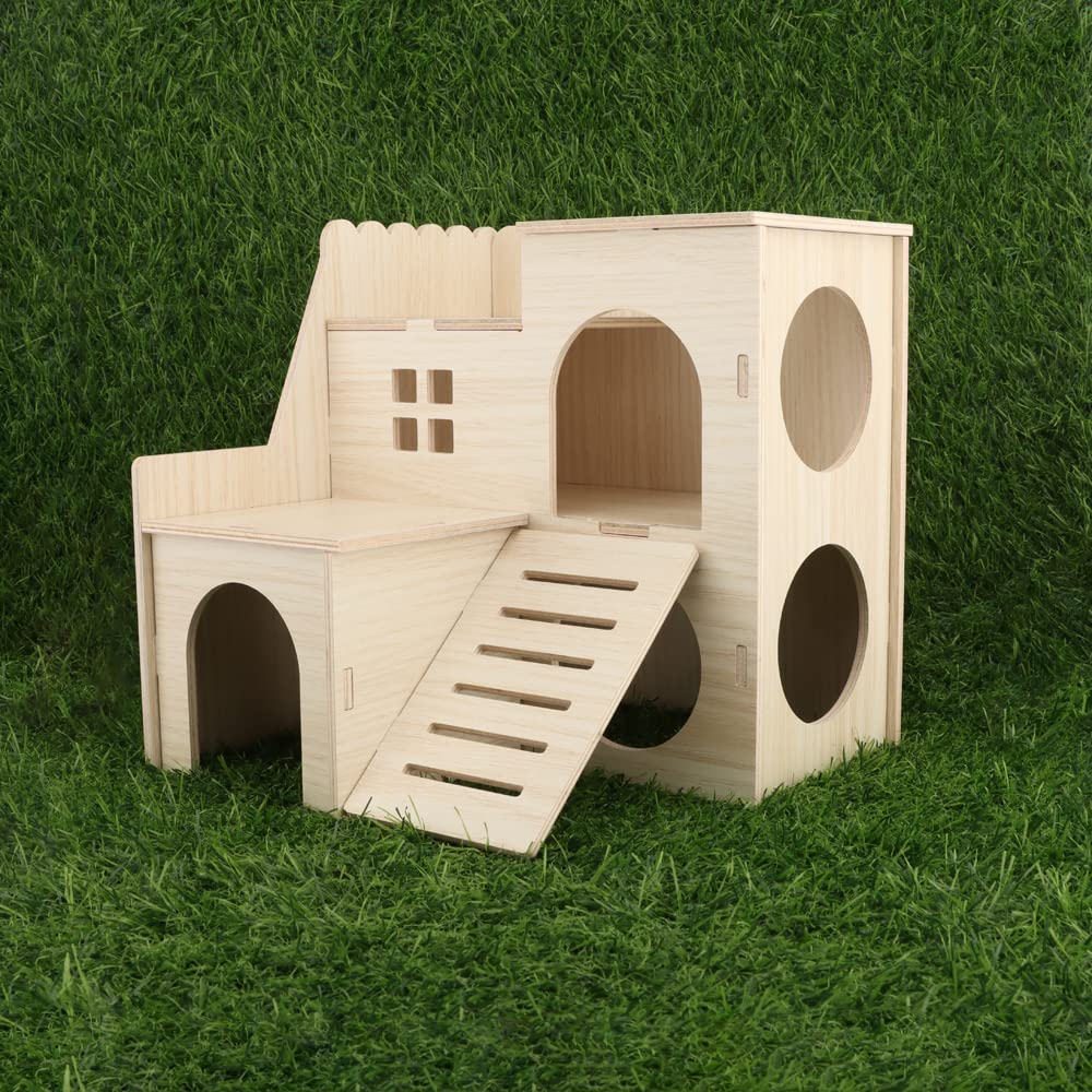 Kcrygogo hamster maze wood house featuring safe non-toxic materials