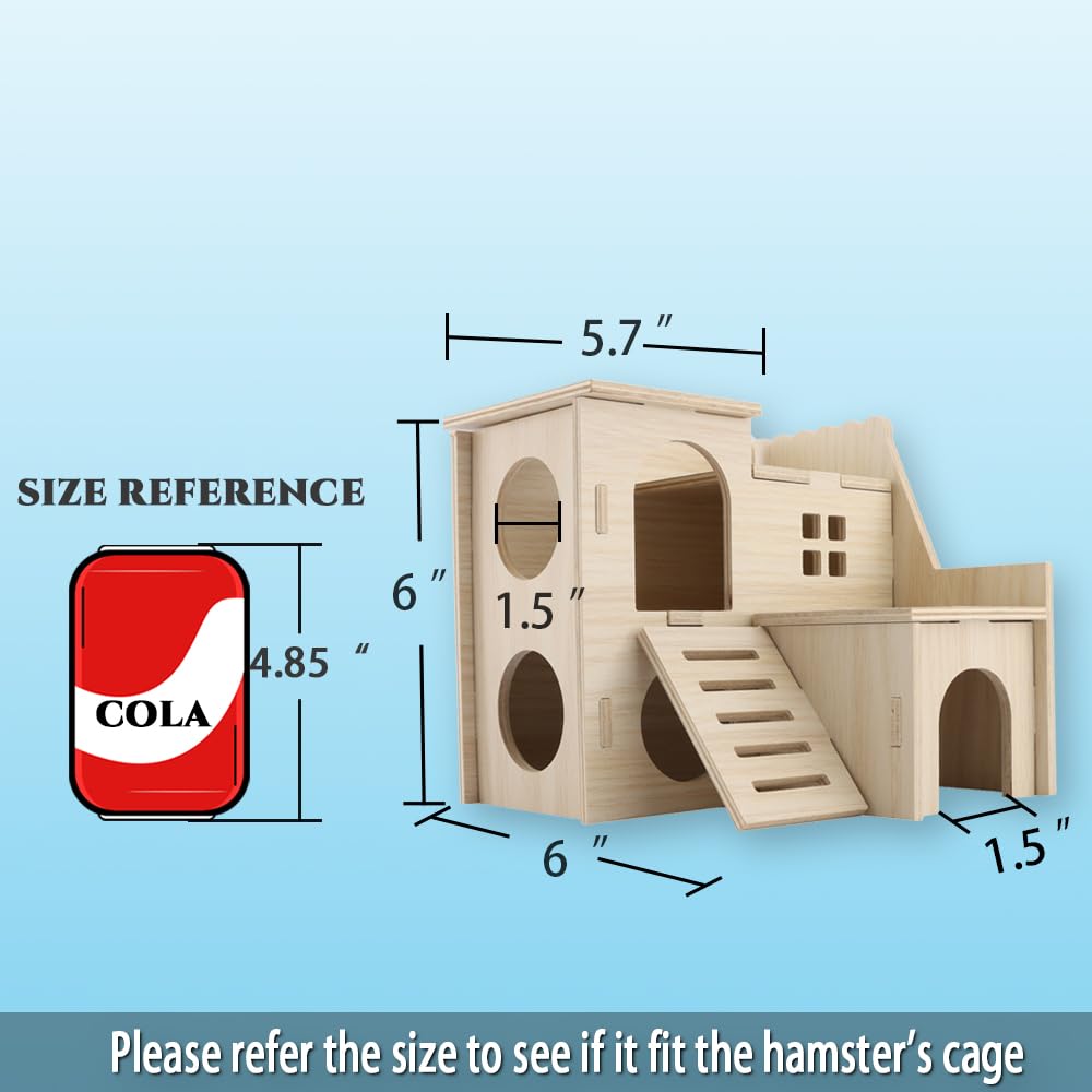 kcrygogo tiny hamster maze wood house easy assembly and packaging.