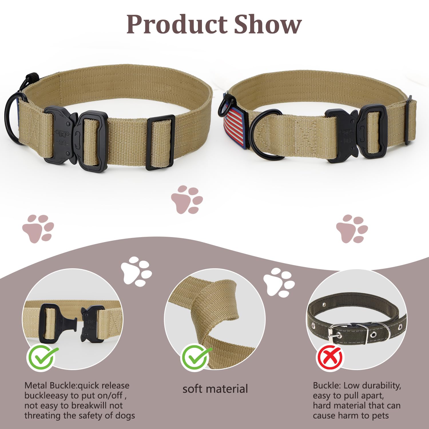 KCUCOP robust control handle on the collar aids strong dogs.