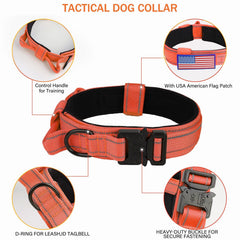 KCUCOP tactical dog collar handle closeup showing easy control during training