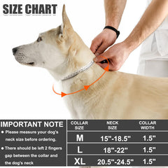 KCUCOP collar with quick-release metal buckle for easy secure on-off