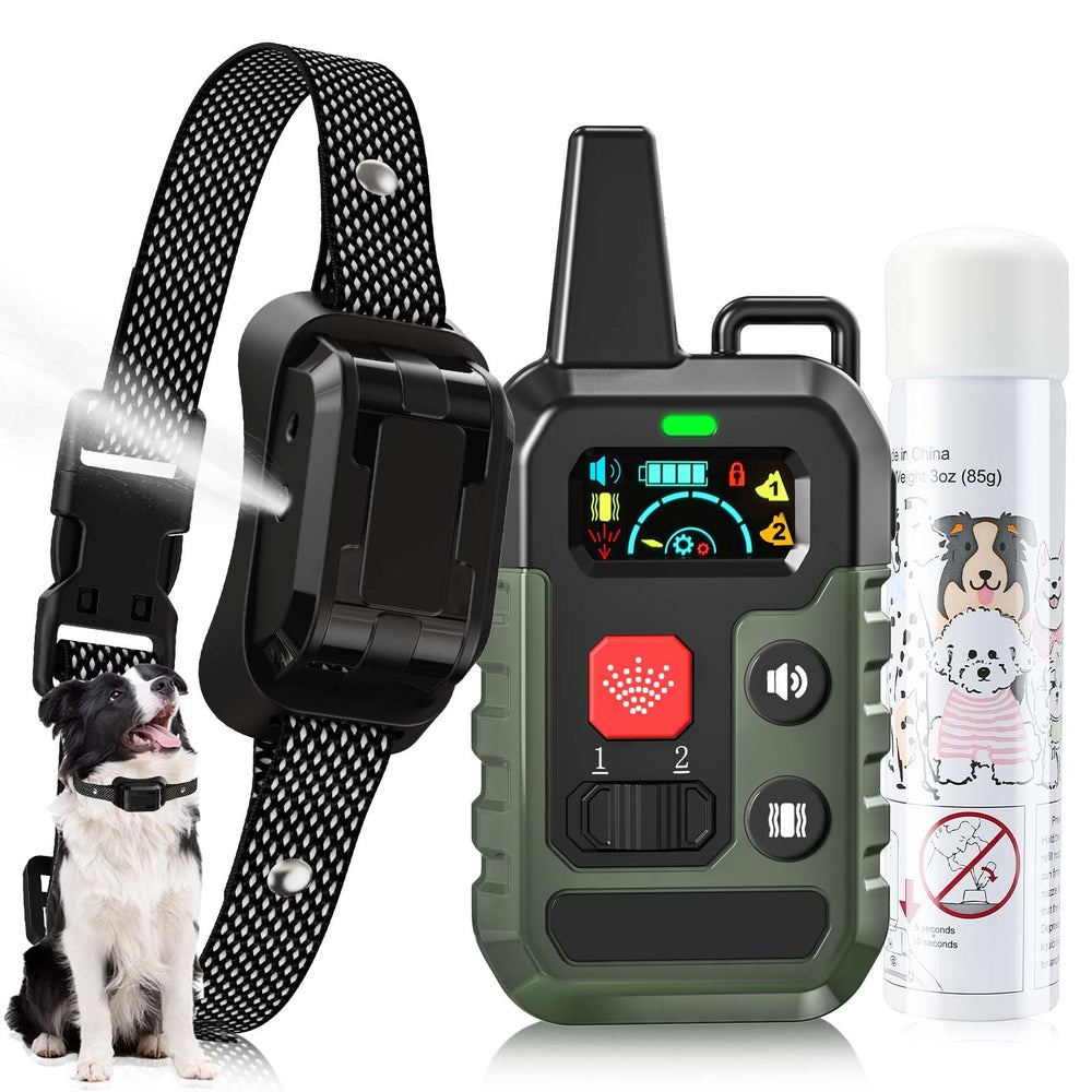 KDSZJDV citronella collar front view shows humane bark control option