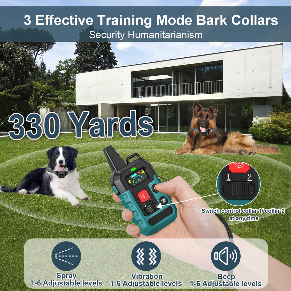 KDSZJDV citronella collar side view with adjustable strap for multiple dogs.