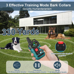 KDSZJDV citronella collar side view with adjustable strap for multiple dogs.