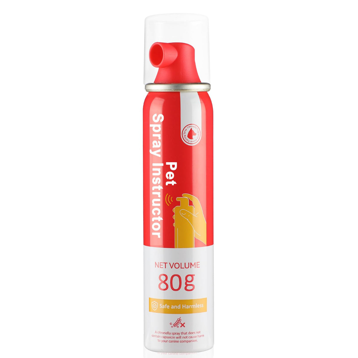 KDSZJDV Corrector Spray bottle closeup shows a safe deterrent for barking control.