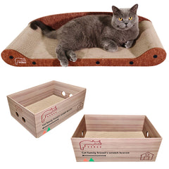 KEBKE cat-scratcher-box-17-5inch: spacious scratch box for multi-cat play sessions.