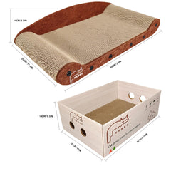 KEBKE cat-scratcher-durable-material highlights high-density corrugated paper for lasting use.