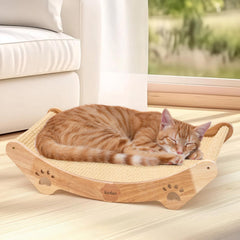 KEDAO sisal cat scratcher bed hammock view offers cozy rest and scratching.