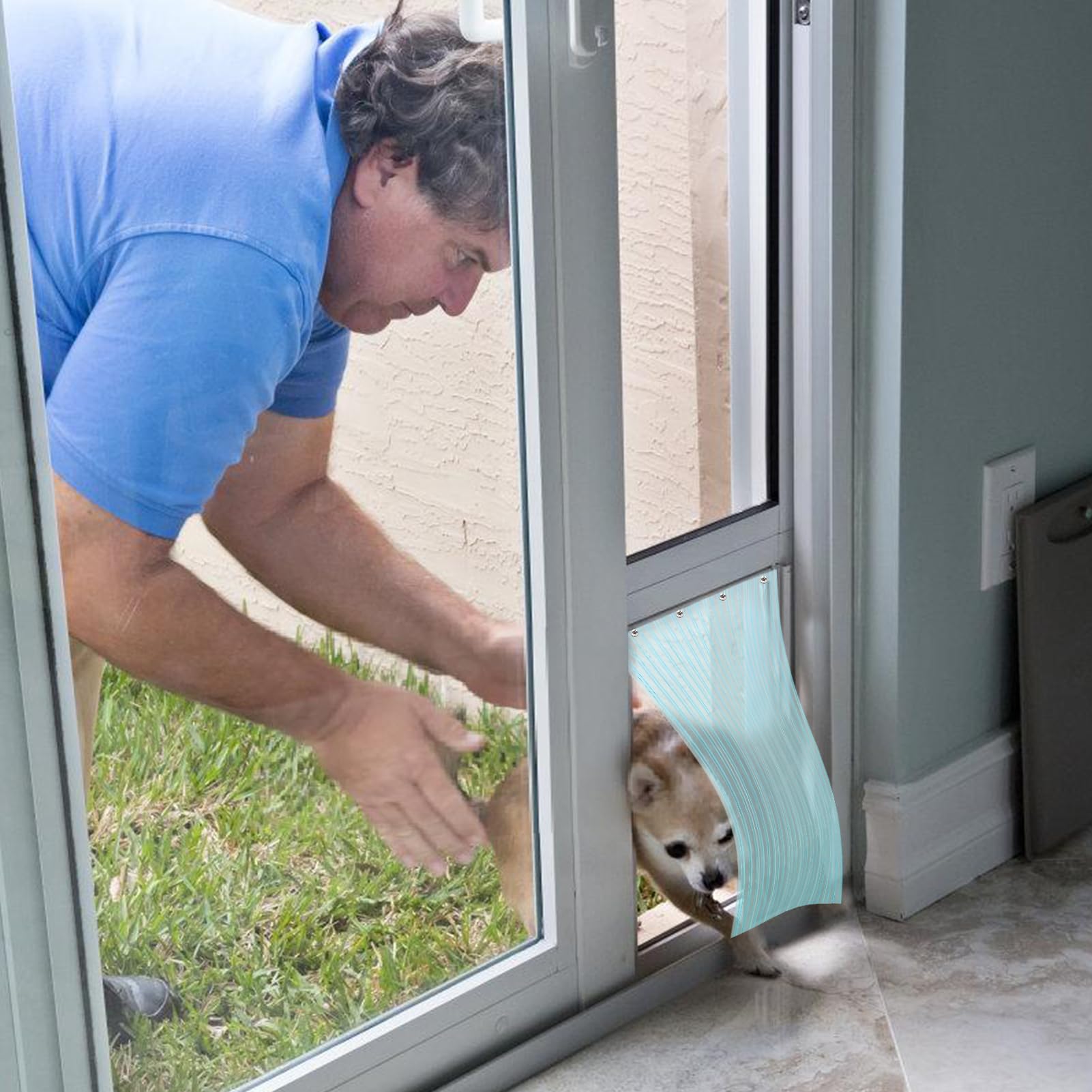 Keedolla dog door strips wind overlap technique demonstrated