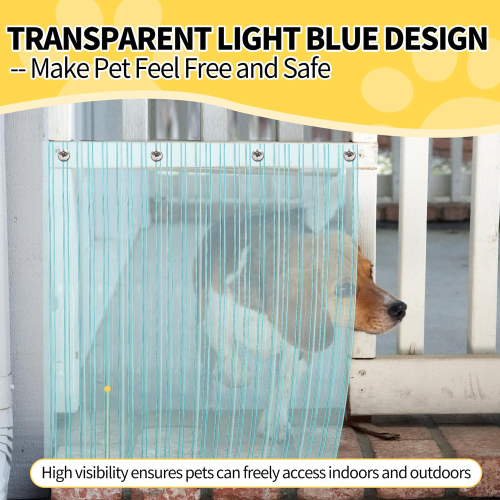 Keedolla dog door strips ribbed design aids visibility and prevents sticking