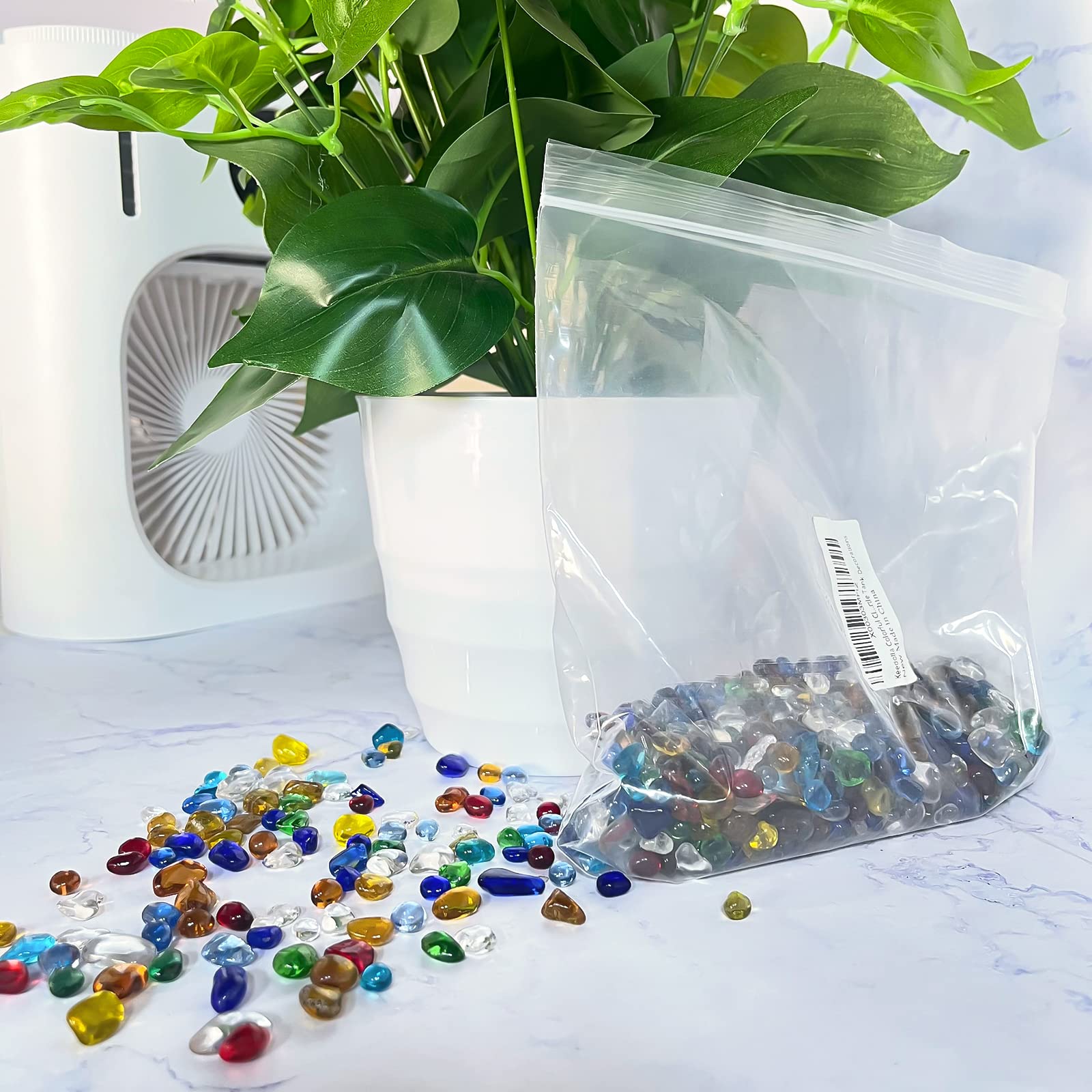 Keedolla home decor sea glass stones for subtle shimmer accents