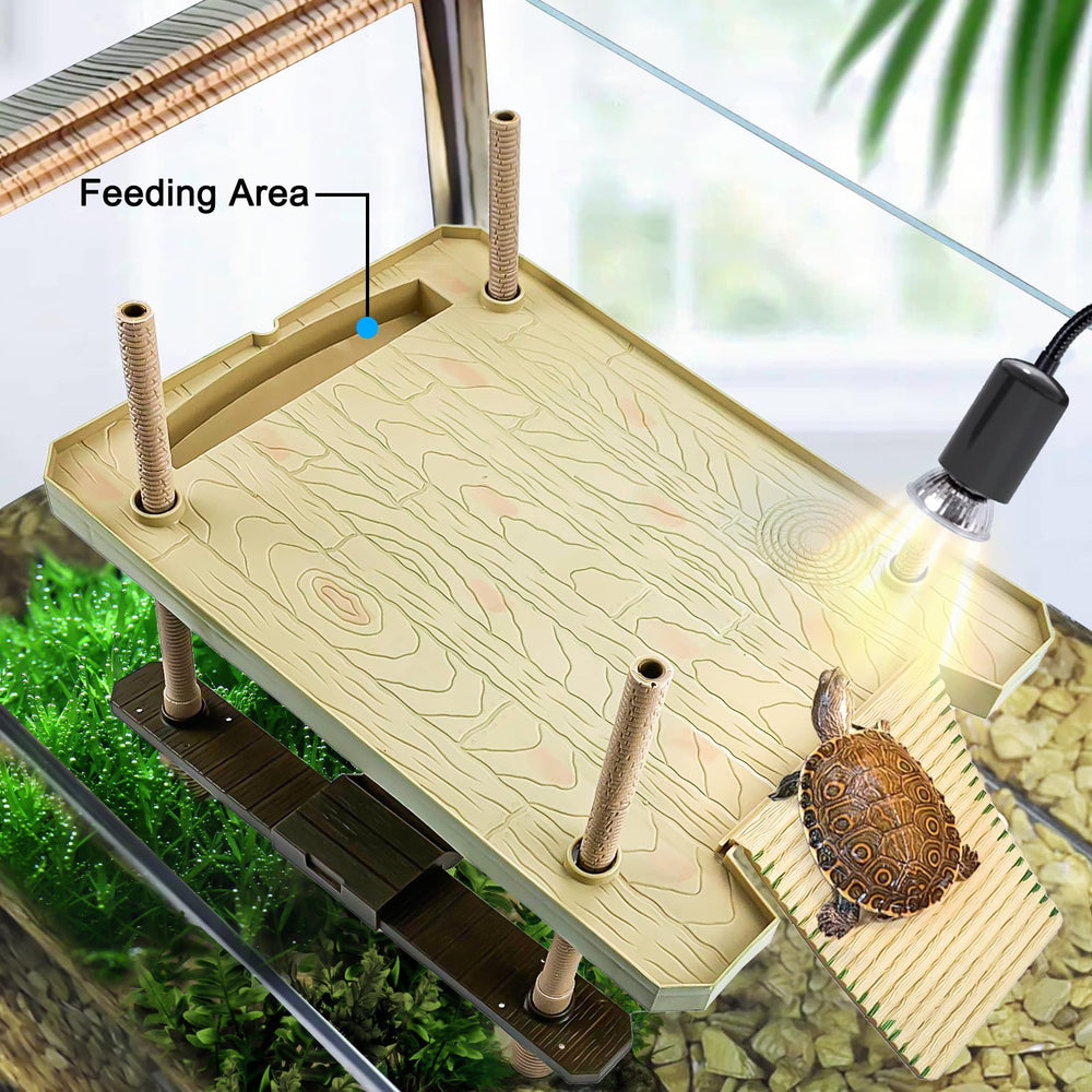 Keedolla robust stable turtle pier supports active pets and larger tanks.