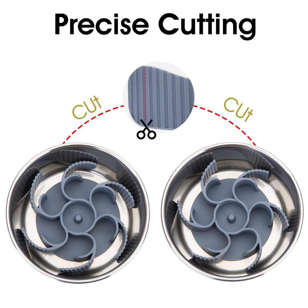 Keegud cut-to-fit design adapts to different bowl diameters.