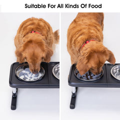 Keegud slow feeder insert compatible with large and medium dog bowls.